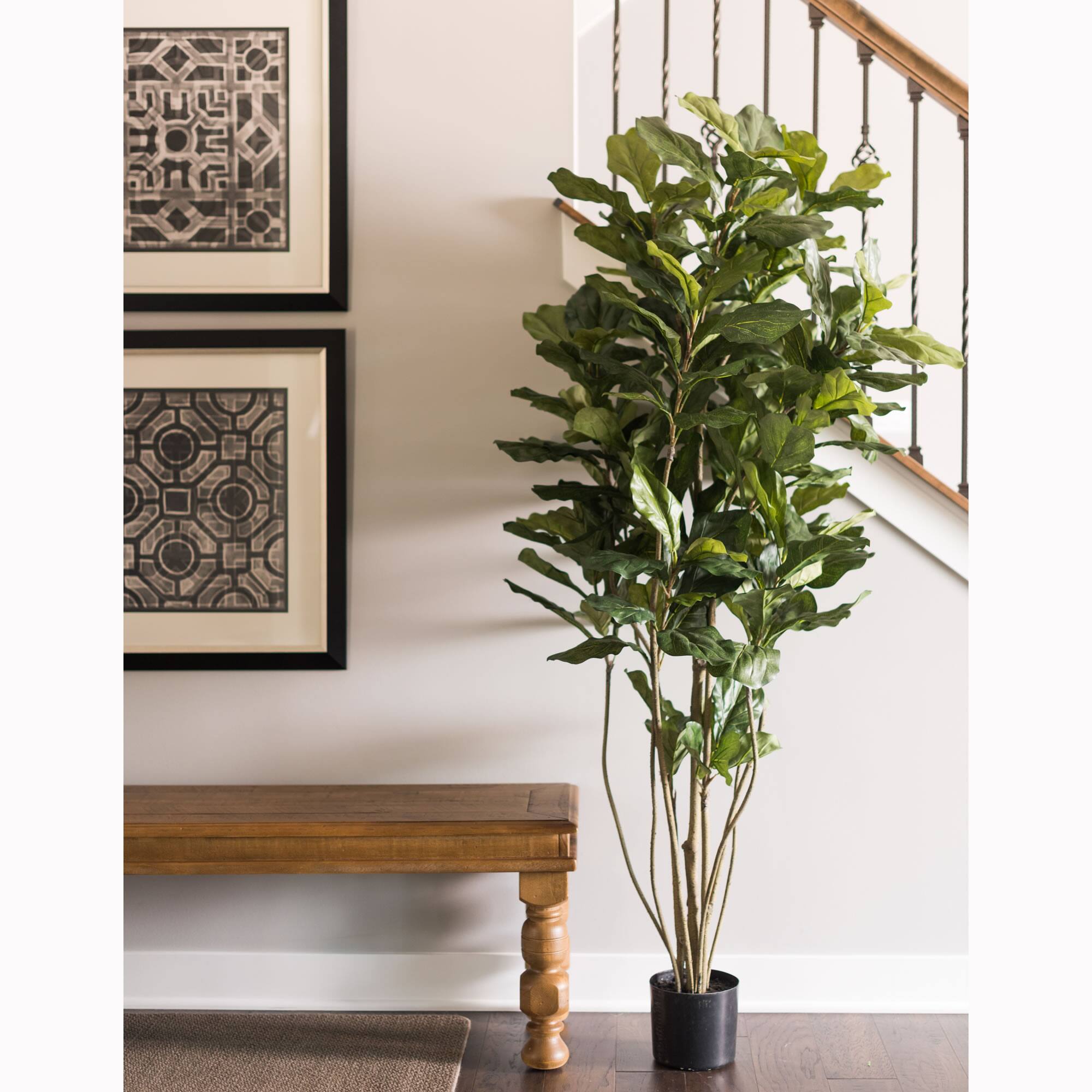 6ft. Potted Artificial Green Fiddle Tree